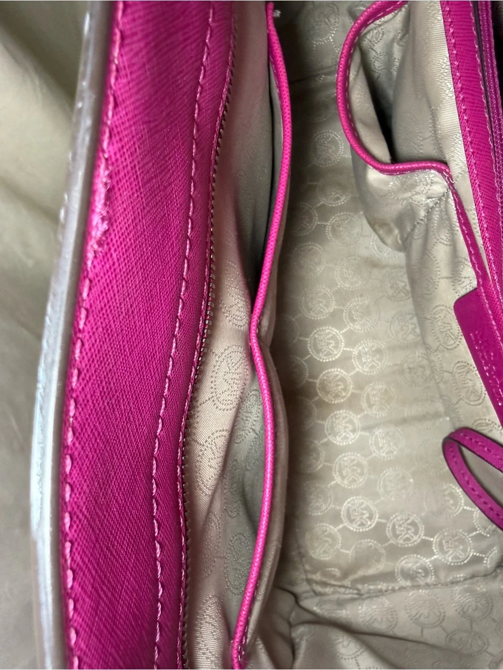 Michael Kors Saffiano Leather Tote - Hot Pink